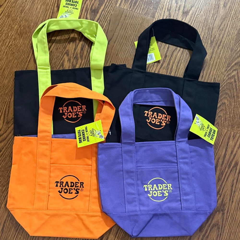 Trader Joe's Colorful Tote Bag Set